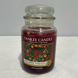 Yankee Candle Retired RED APPLE WREATH Festive Large 22 oz. NEW